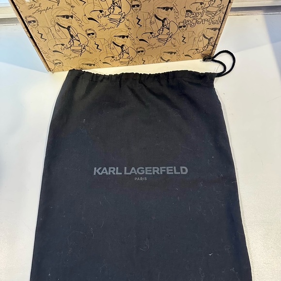 Karl Lagerfeld Men's Black and White Camo Print Sneakers Mens size 10.5 - Picture 7 of 10